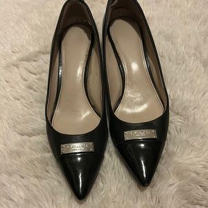 Coach black high heel Size 8